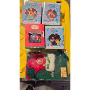 Vintage Enesco Disney The Little Mermaid Ornament Lot
